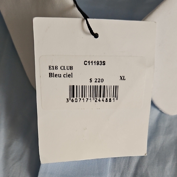 Sandro Light Blue Dress Shirt with White Collar - Picture 5 of 12